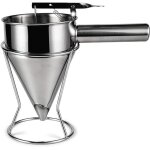 Entonnoir  piston en acier inoxydable avec support pour sauce mesure de crme gteau dessert ptisserie ...