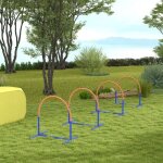 Entrainement - agility dog agility training set 4 pi�ces bleu / orange 88x64x95cm - parcours dobstacles ...