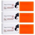 Entretien universel c 3pcs 65g savon  lacide kojique savon corps et visage nettoie la peau elimine ...