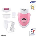 pilateur lectrique 2 en 1 bcsk ? pilation & rasage rechargeable usb visage aisselles jambes ? blanc ...