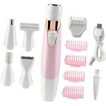 �pilateur �lectrique 5 en 1 pour femme appareil d�pilation complet du corps indolore et �tanche rose ...