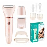 pilateur lectrique pour femme 3 en 1 usb ipx7 v - 735 - avec tte de rasage et tondeuse - rose