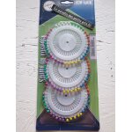 �pingles � t�te ronde - g�n�rique - 120 �pingles - 37 mm - 3 roues - couleurs assorties
