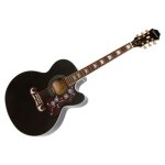 Epiphone ej - 200sce black guitare folk electro