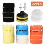 Eponge de polissage eponges de polissage embout de polissage perceuse set de tampons de polissage 22pcs ...
