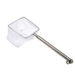 puisette carre pour aquarium avec manche tlescopique en acier inoxydable ecumoire