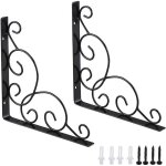 �querres d�tag�re en fer forg� noir ? lot de 2 supports triangulaires robustes pour �tag�res murales