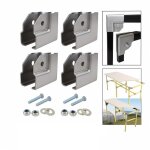 Equerre de fixation en l pour tubes carrs 30x30 mm ? lot de 4 ? connecteur mtallique