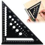�querre de menuisier multifonction 180 mm en aluminium - rapporteur 0?90� per�age 3?15 mm (noir)