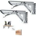 �querre pliante 450mm 2 pi�ces �tag�re pliante en acier inoxydable support console pliable equerre