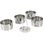 Equinox lot de 4 emportes pices + 1 poussoir 8 cm gris