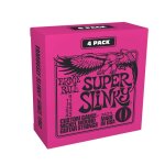 Ernie ball - p02423 - super slinky - pack de 4 jeux de cordes filees en nickel pour guitare electrique ...