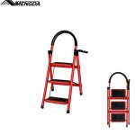 Escabeau 3 marches - mengda - pliant marchepied - escabeau de m�nage - charge maximale 150 kg - acier ...