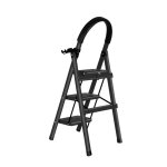 Escabeau  3 marches pliable en acier - marchepied chelle - mipan - multi - usage pour mnage - bureau ...
