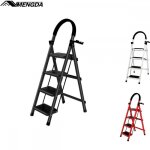 Escabeau 4 marches - mengda - pliant escalier - acier - avec pédale antidérapante - maximale 150 kg - ... Escabeau 4 marches - mengda - pliant escalier - acier - avec pédale antidérapante - maximale 150 kg - ...