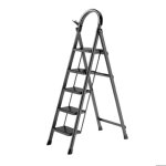 Seven comfort escabeau - 5 marches - acier - pliant - 7447139cm(l - l - h) - charge maximale 150 kg ...