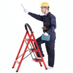 Escabeau pliant 3 marches en acier avec plateforme antid�rapante �chelle pour une utilisation int�rieure ...