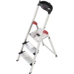 Escabeau profistep xxl 3 marches - hailo - marches antidrapantes et plateforme aluminium