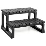Escalier de spa � 2 marches - vevor - marchepied de piscine gonflable en pp - charge de 145 kg pour porche ...