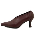 Escarpin femme - osvaldo pericoli - cuir souple - rouge bordeaux - artisanal
