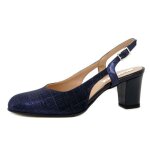 Escarpins pour femme - osvaldo pericoli - cuir et tissu - bleu - �l�gants et confortables