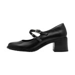 Escarpins a talon cuir tamaris - noir