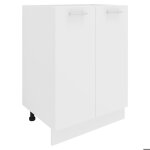 Esilo meuble bas de cuisine 60 cm 2 portes blanc.