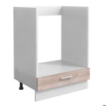 Esilo meuble bas de cuisine 60 cm pour four 1 porte blanc dcor chne.