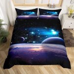 Espace parure de fille garon plante imprimer housse de couette 220x240cm toile galaxie sets de housse ...