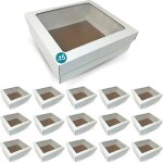 Espirito rebelde 15 bo�tes cadeau en carton blanc 350x320x105mm avec fen�tre transparente parfait pour ...