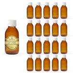 Espirito rebelde 20x flacon vide en verre ambr de 100 ml avec couvercle en plastique - flacon pour huiles ...