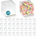 Espirito rebelde 40 boîtes carrés en acétate transparent 60x60x60 mm bonbonnière en plastique : dragées ... Espirito rebelde 40 boîtes carrés en acétate transparent 60x60x60 mm bonbonnière en plastique : dragées ...