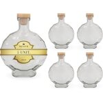 Espirito rebelde 5x bouteilles en verre avec bouchons en lige 500ml - lgance et modernit en verre ...
