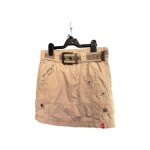 Esprit jupe midi confortable avec ceinture et poches marron 34