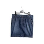 Esprit jupe midi confortable �l�gante jean denim bleu marine taille 29