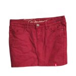 Esprit mini - jupe courte confortable en jean denim rouge 32