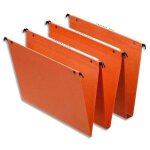 Esselte 25 dossiers suspendus orange tiroir 21631