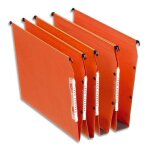 Esselte dossiers suspendus lat�raux pour armoire dual orange fond v carton bo�te de 25