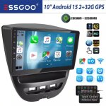 Essgoo carplay autoradio android 15 pour peugeot 107 toyota aygo citroen c1 (2go + 32go) 10 Écran avec ... Essgoo carplay autoradio android 15 pour peugeot 107 toyota aygo citroen c1 (2go + 32go) 10 Écran avec ...