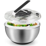 Essoreuse à salade 45l en acier inoxydable grande panier a salade avec couvercle base antidérapante sal ... Essoreuse à salade 45l en acier inoxydable grande panier a salade avec couvercle base antidérapante sal ...