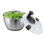 Essoreuse  salade en acier inoxydable - duoku - 475 qt - schoir  lgumes  une main - avec bol en ...