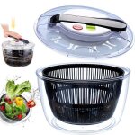 Essoreuse  salade professionnelle 5l couverts  salade grande capacit classic essoreuse  salade transparent ...