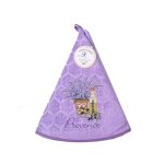 Essuie main rond en ponge tissage jacquard huile dolive et lavande lilas qualit premium