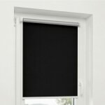Estika - store enrouleur thermique occultant sans per�age sur mesure - couleur noir - 80x220 cm - protection ...
