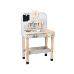 Établi en bois 45 cm pour bricoler avec outils accessoire marron Établi en bois 45 cm pour bricoler avec outils accessoire marron