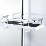 Etage de douche mural réglable panier salle de bain cuisine rangement fixer sur tuyau serviteur douche ... Etage de douche mural réglable panier salle de bain cuisine rangement fixer sur tuyau serviteur douche ...