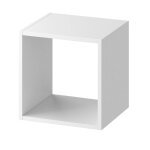 tagre 1 case  dos ouvert meuble de rangement en bois coloris blanc - longueur 344 x profondeur 32 ...