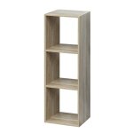 tagre 3 cases bibliothque colonne de rangement ouvert pour livres et dcoration coloris chne - l ...