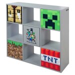 �tag�re 3x3 avec portes push - open - roba - minecraft ? 90x30x90 cm - gris