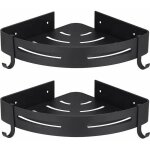 Étagère d?angle pour douche noire en aluminium 2 niveaux de rangement anti - rouille ? fixation murale ... Étagère d?angle pour douche noire en aluminium 2 niveaux de rangement anti - rouille ? fixation murale ...